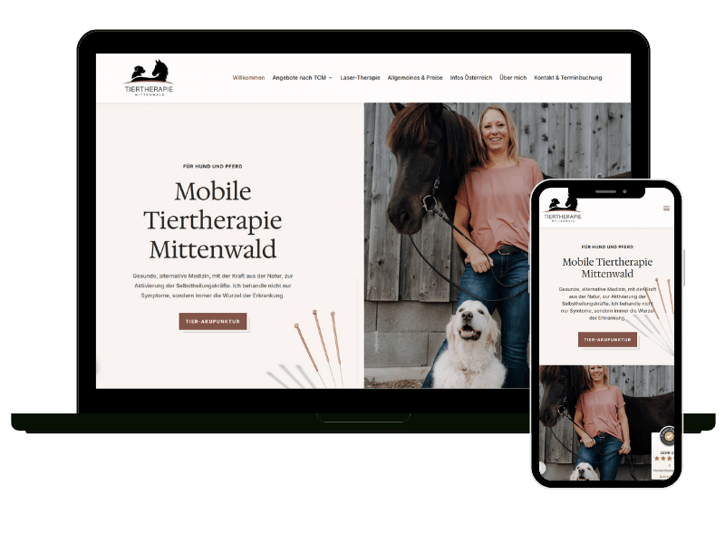 Webseite Mobile Tiertherapie Mittenwald
